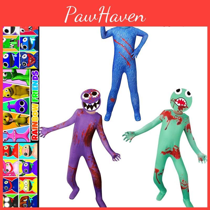 Colorful Roblox Rainbow Friends Cosplay Costume Jumpsuit For Kids And Adults
