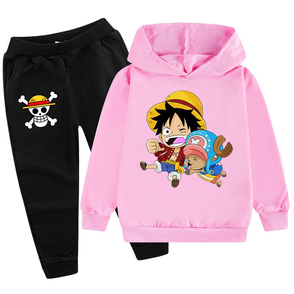 Lente Herfst Modellen Warm Comfortabel Kinder Hoodie Set Jongens Sport Vrije Tijd Tweedeelig Set Modieuze Cartoon Lange Mouwen Tweedeelig Set