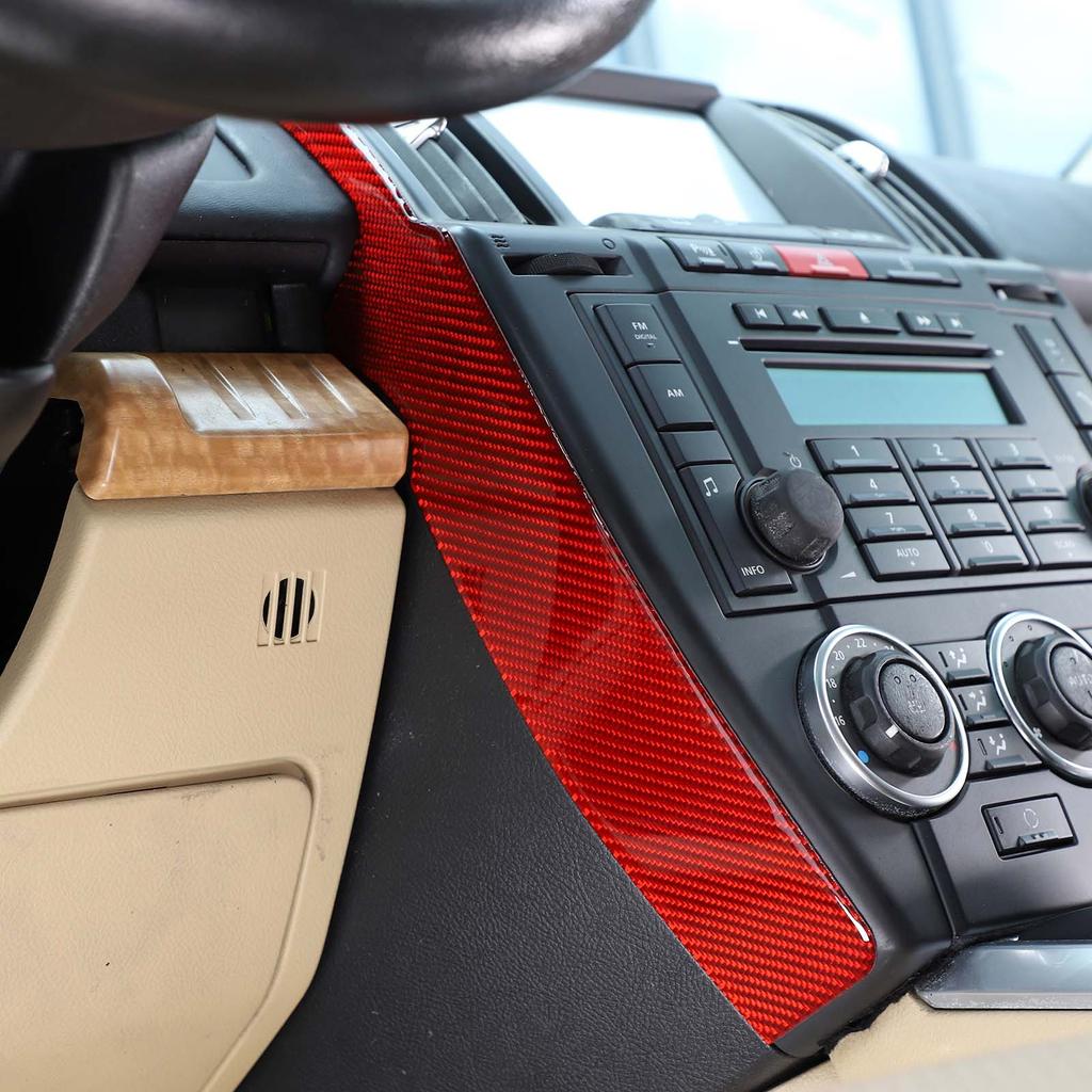 For Land Rover Freelander 2 2007-2012 Soft Carbon Fiber Car Central Control Side Frame Panel Trim Sticker Car Accessories
