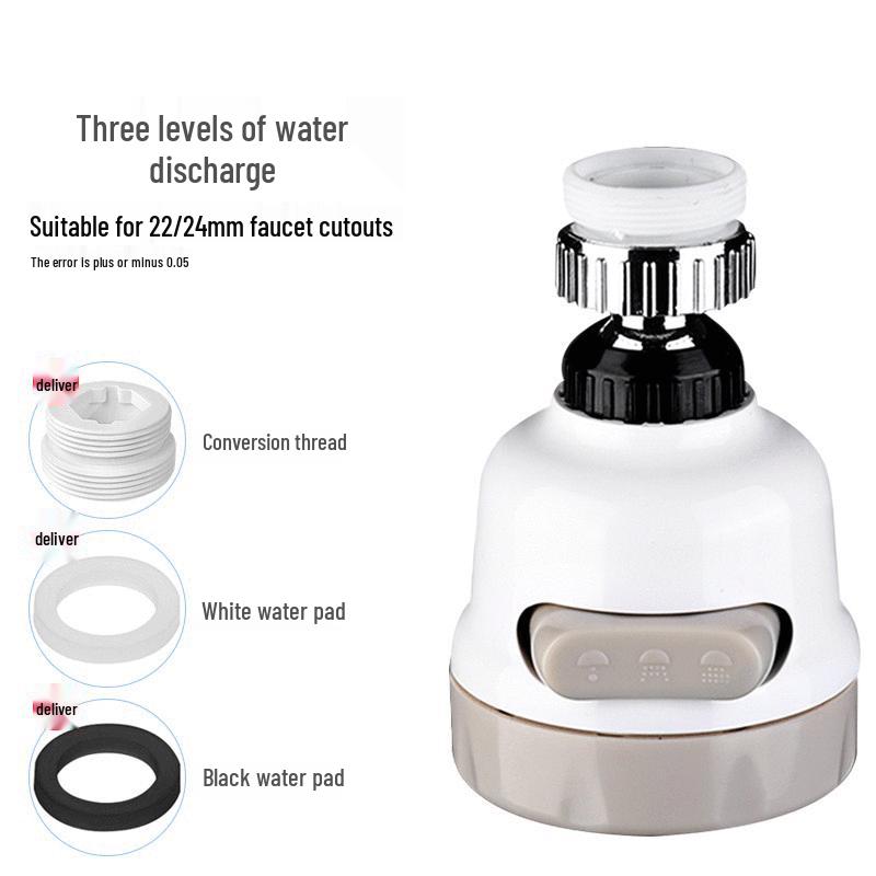 Universal Rotating Kitchen Faucet Extender & Spray Head Aerator