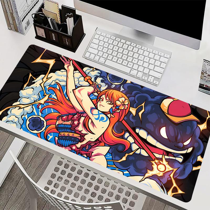 One Piece Nami Zeus Thunder Anime Large Desk Pad NonSlip AntiDirt Extended Gaming Mouse Pad