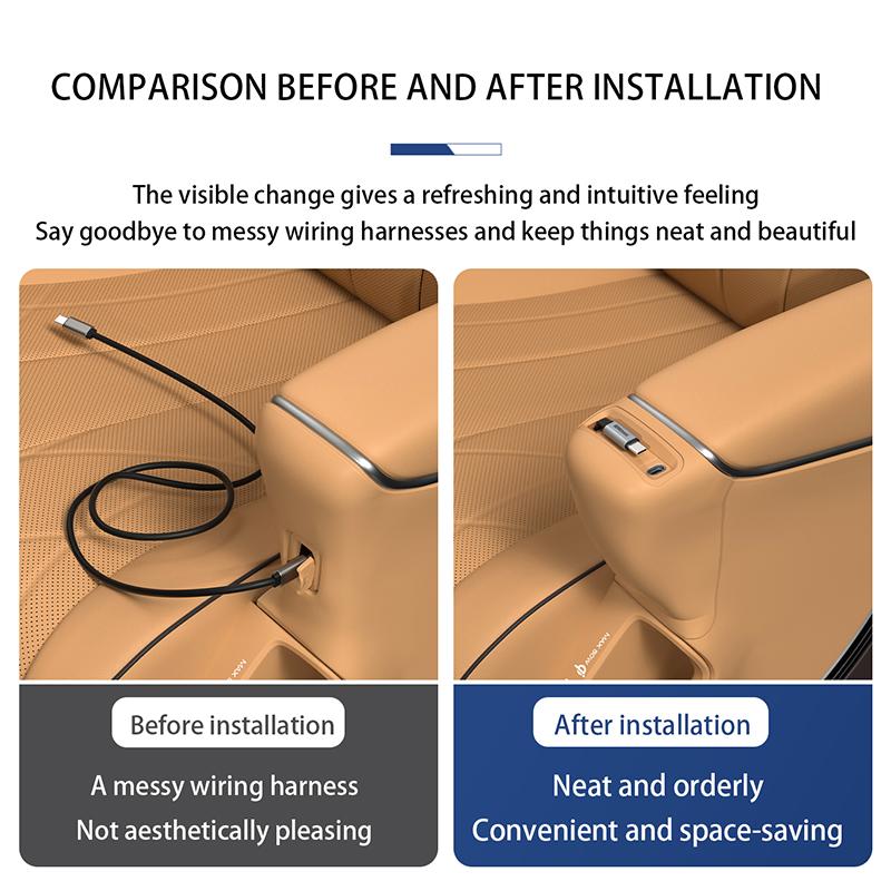 For DENZA D9 2025 2025 Fast Charging Docking Station Storage of the Charging Cable for the Second-row Seats Interior Accessories