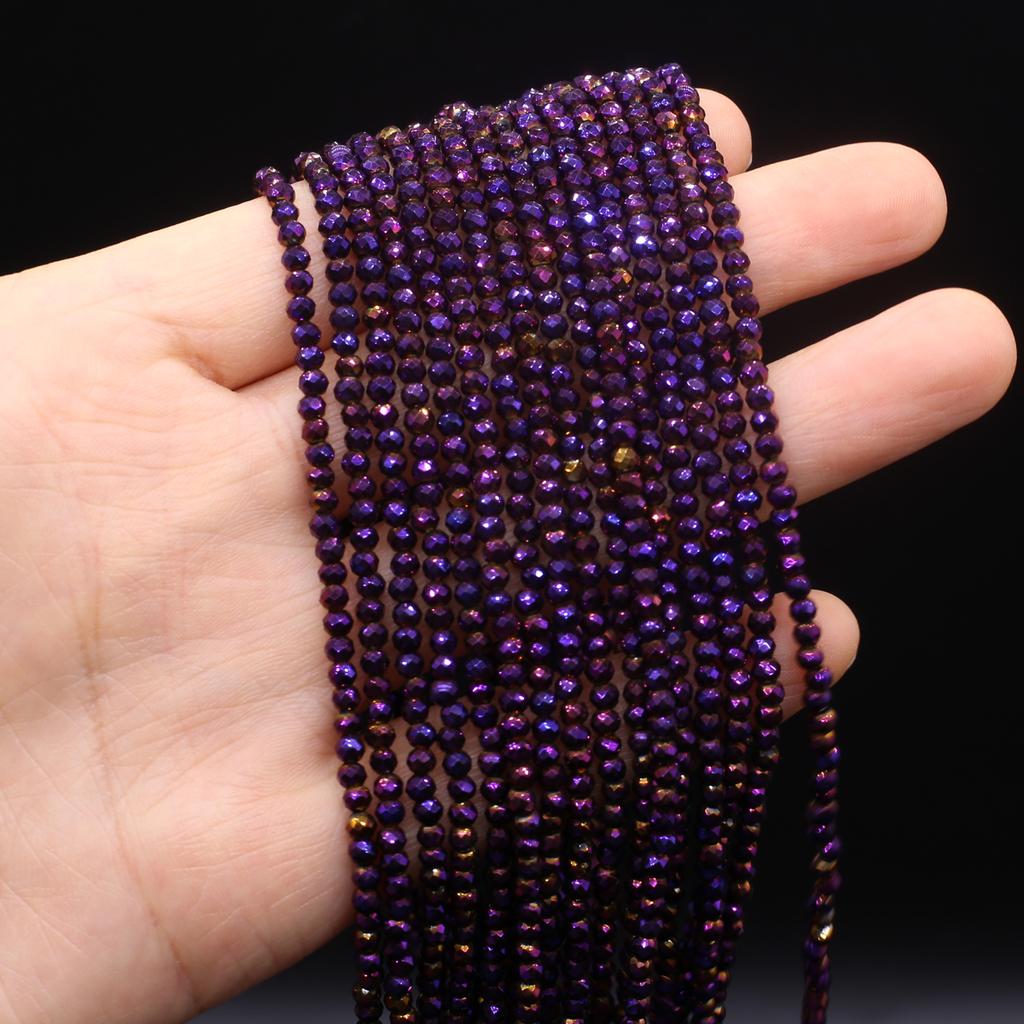 10Strands Faceted Beads 3mm Plated Color Isolation Beads For Jewelry Making DIY Necklace Bracelet Earrings Accessory