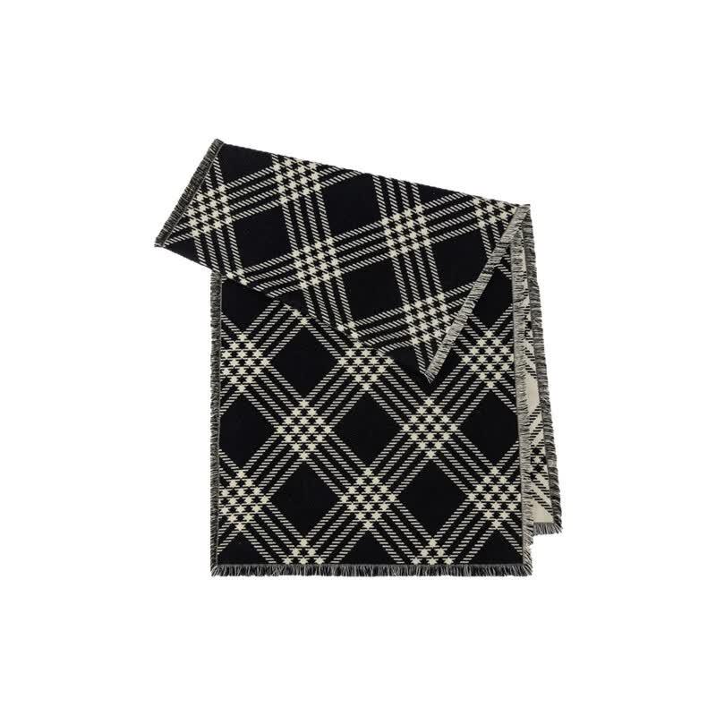 CEENIU Korean Style Faux Cashmere Double-Sided Scarf Shawl чёрный