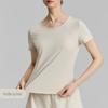 2026 Women's Spring/Summer Yoga T-shirt: Round Neck, Bare Feel, Short Sleeve, Slim Fit, Running & Fitness Top
