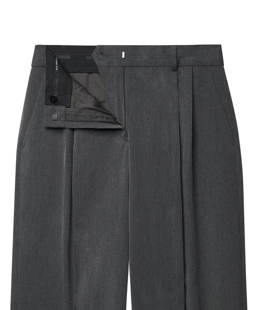 MUSINSA STANDARD WOMAN Women'S Real Wide Belted Slacks [Medium Gray]
