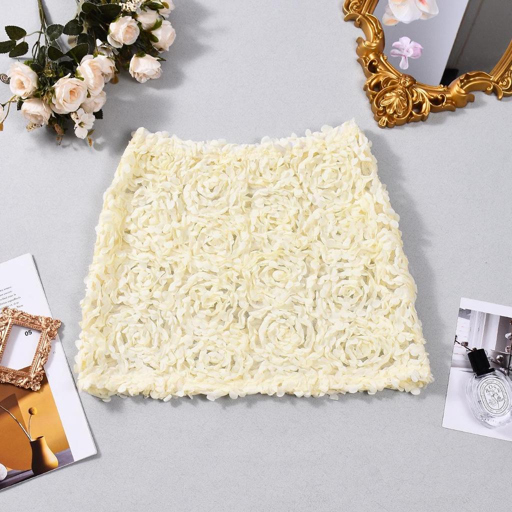 Autumn 2025 Slim Fit Low-Waist 3D Decorative Skirt for Women - European & American Style
