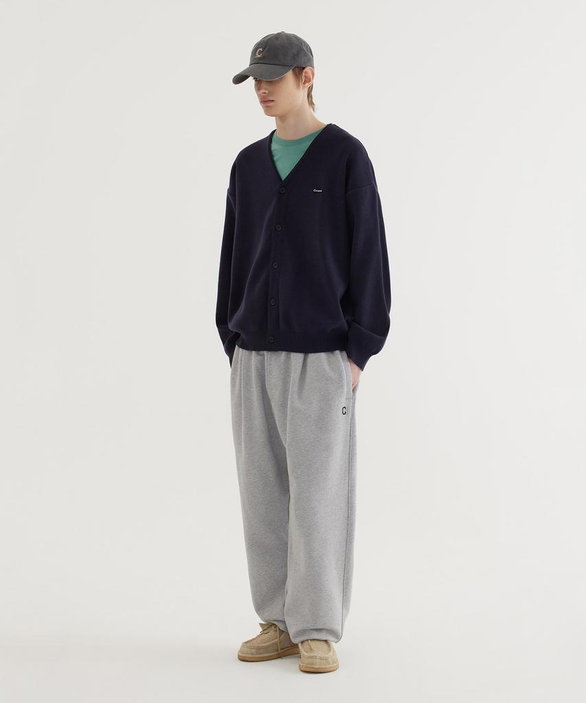 COVERNAT Wide C Logo Sweat Jogger Pants Melange Gray