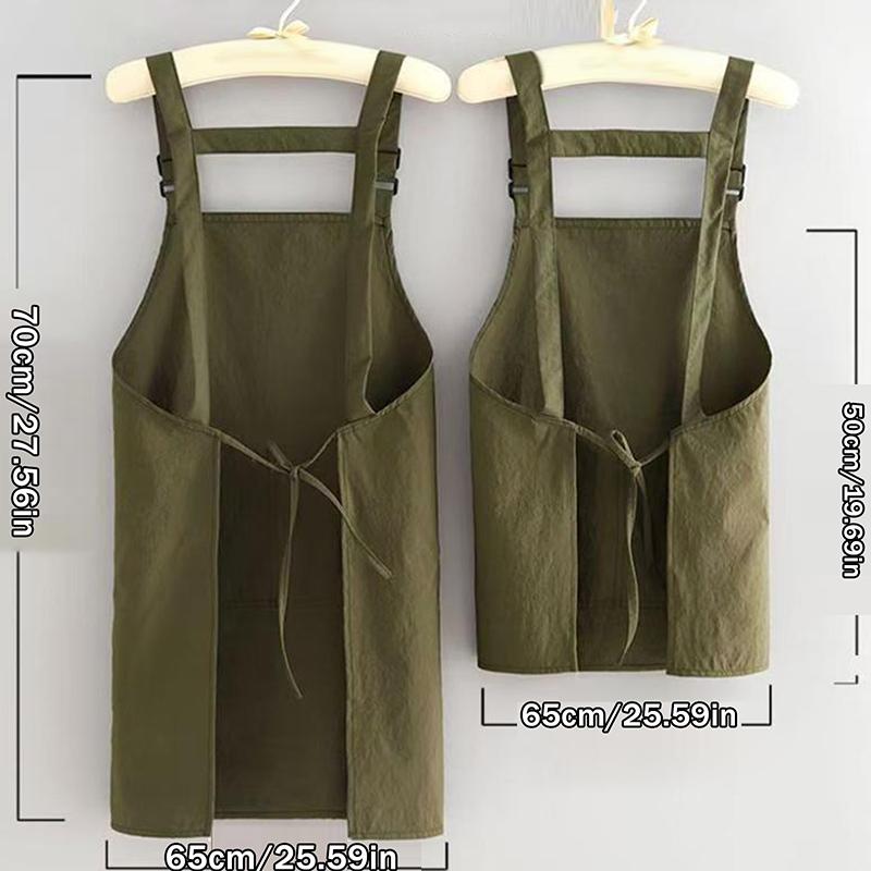Household Canvas Apron Oil-Proof Can Wipe Hands Kitchen Cookingmen Women Adult With Tool Pockets Fashion Coffee Over Apron