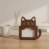 Cadre Photo Chat Dessin Animé Support en Bois Animal de Bureau pour Chambre d'Enfant