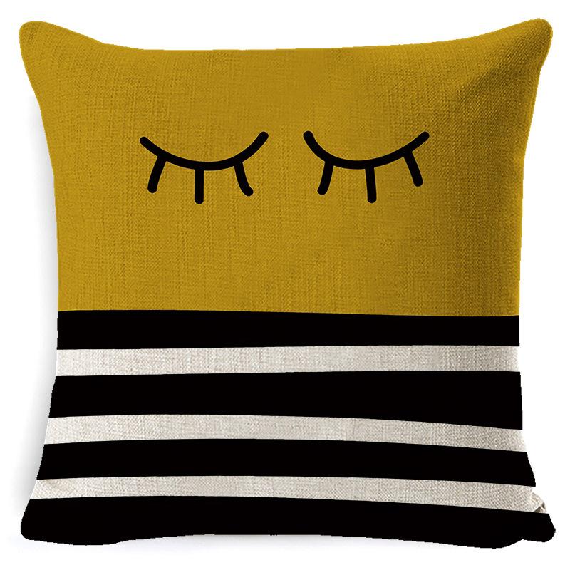 Nordic Plaid Cushion Cover Super Soft Peach Skin Home Sofa Cushion Pillow New Pillow Cover