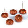 Multihole Mini Rosewood Stick Incense Holder Household Sandalwood OUDH Circular Wooden Incense Burner Wood Fragrant Bowl 7