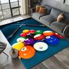 Billiard Ball Rug - Sports Themed Living Room Decor | Pool Table Design Area Rugs | Fun Home Accessories