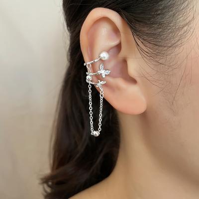Strapcová retiazka Butterfly Ear Bone Clip On Náušnice pre ženy Módne šperky Náušnice Bez piercingu Nové