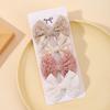 4Pcs/Set Sweet Hair Bows Hair Clip Children Lovely Bowknot Hair Pins for Baby Girls Hair Accessories Print Hollow Hairgripe Gift