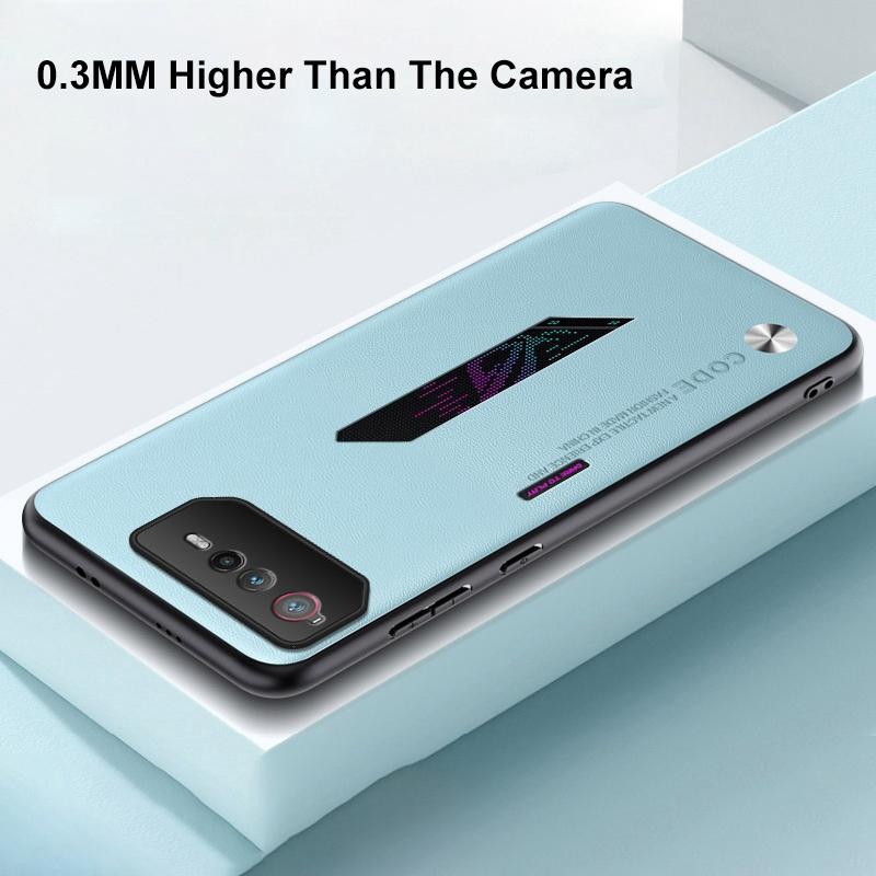 Luxury PU Leather Case For Asus ROG Phone 6 D 6D Back Cover Matte Silicone Full Protection Phone Case For Asus ROG Phone6 D 5G