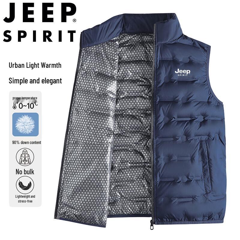 JEEP SPIRIT Men's Stand-Collar Down Vest