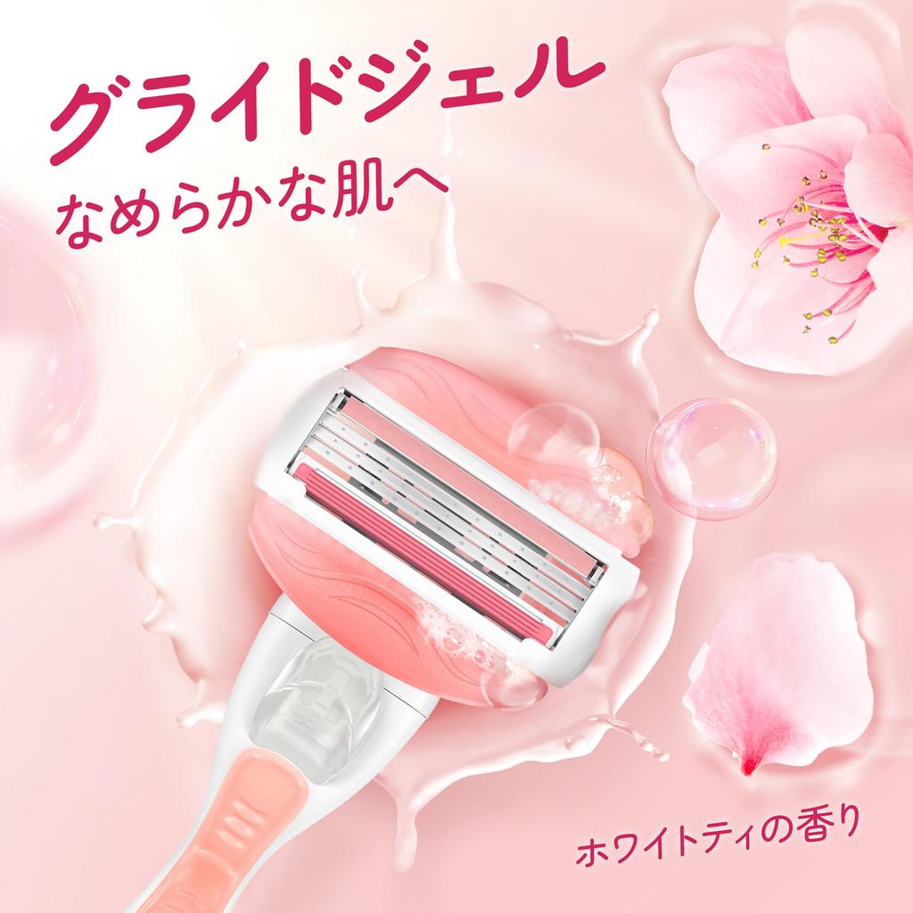 VENUS Razor for White Tea Moisturizing Body and 2 Replacement Comfort Glide Women, Scent, Skin, Blades,