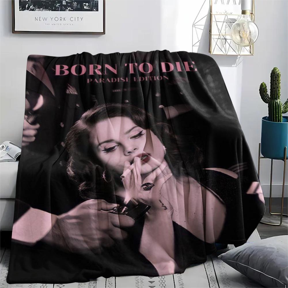 1pz Coperta in Flanella con Stampa Lana Del Rey, Alta qualità Confortevole per Tutte le Stagioni, Decorazione per la Casa, Calore e Comfort, Perfetta per Regali di Natale