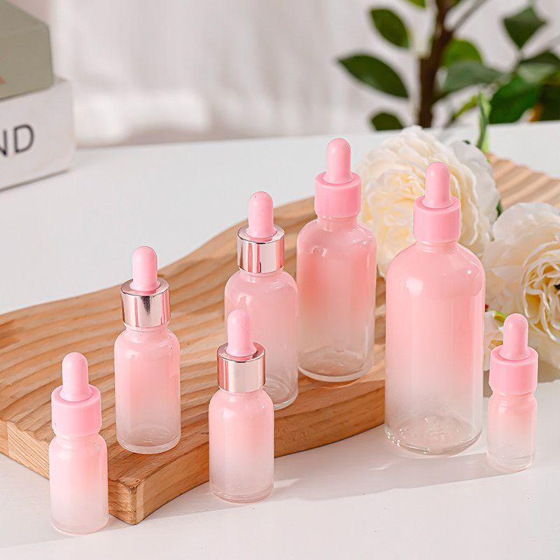 30ml Dropper Essential Oil Bottle Portable Dispensing Cosmetic Bottle 20ml Empty Glass Bottle Skin Care Products Essence Bottle