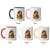 Baby Macaque Monkey Hugging Plush Coffee Cup Cute Monkey Drinkware for Office Home Gift for Animal Lovers Women Men