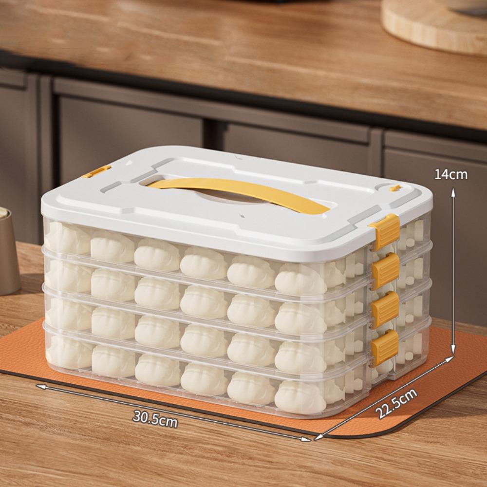 Multi-Layer Dumpling Storage Box Fresh Keeping 1/2/3/4/ Layers Freezer Box Large Capacity Sealed Food Storage Container