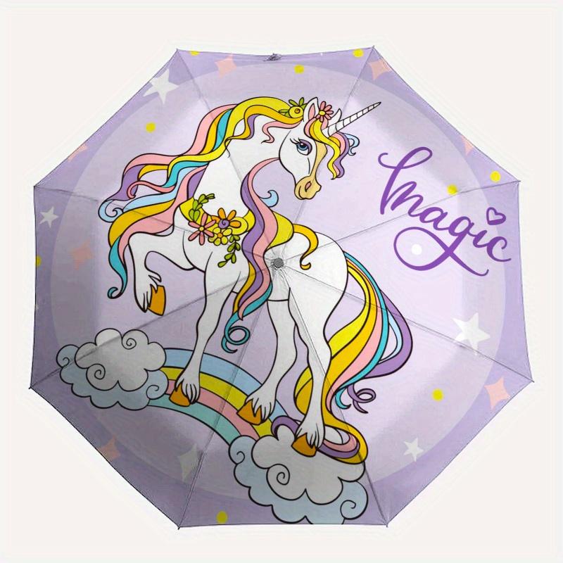 Magical Unicorn Party Supplies: Enchanted Decorations for Kids' EventsUmbrella, Portable 3-Fold Umbrella for Men & Women,Christmas Gift ES262