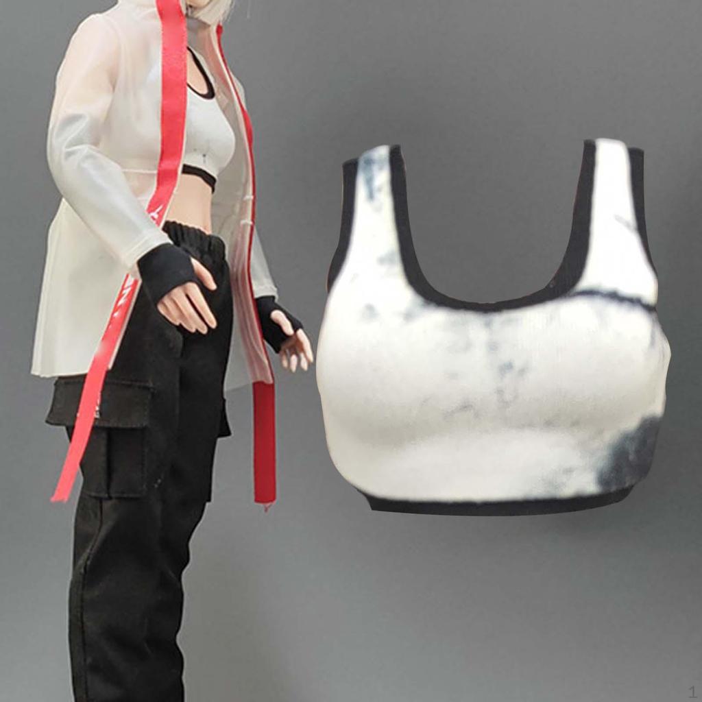 1/12 Female Vest, Handmade Doll Clothes Accessory, Miniature Clothing for 6in Model Figures