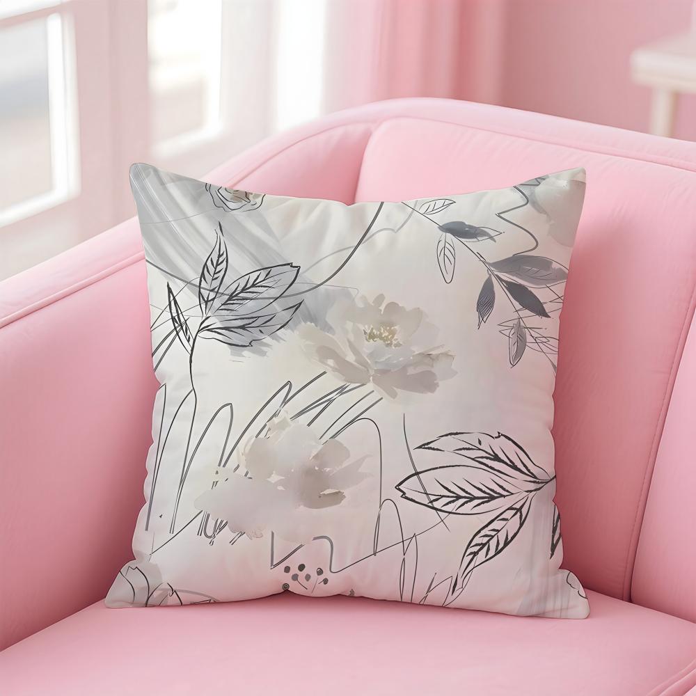 Abstract Art Pillow Niche Design Decor Cushion Cover Pillowcase Short Plush Invisible Zipper Room Sofa Cushion Cover