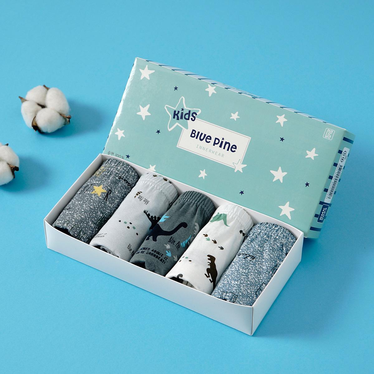 

5 шт./лот, детское нижнее белье, хлопковые трусы для мальчиков, детские треугольные трусы с рисунком акулы, дышащие детские трусы, трусы для мальчиков 8-9Y