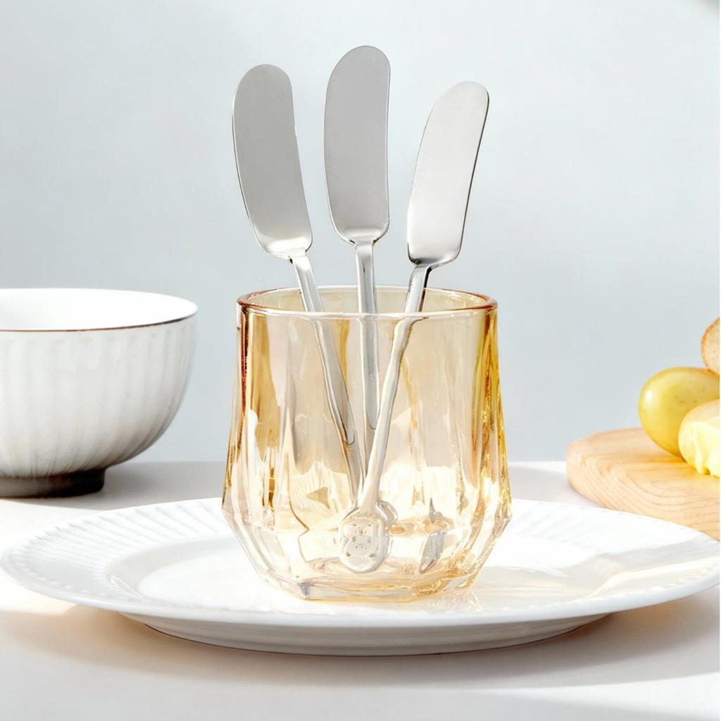 1/2PCS 316 Stainless Steel Butter Knife Cute Long Handle Bread Jam Knife Cream Spreader Cheese Cutter Tableware Kitchen Gadget