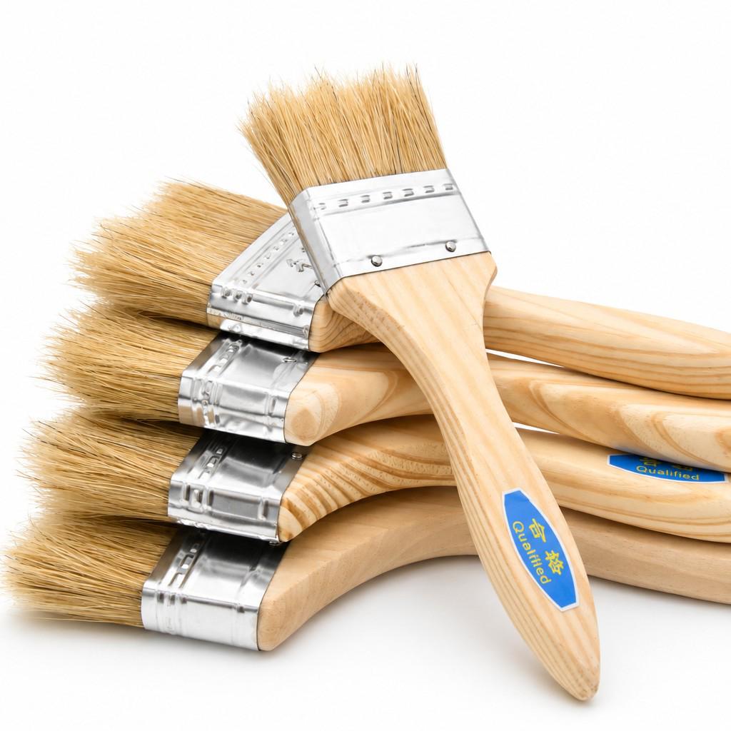 High-Temp Resistant Thick Hog Bristle Brush for Industrial Cleaning & Painting