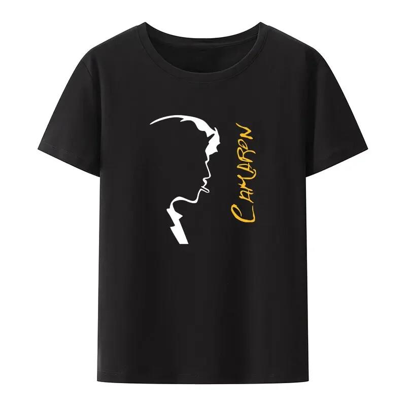 Classic Camaron De La Isla Modal Print T-Shirt Creative Portrait Aesthetic Casua M