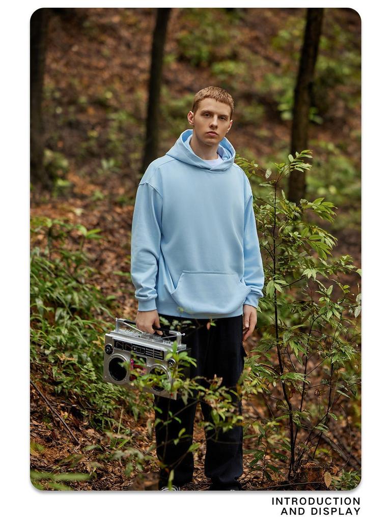 Herrenmode Marke 450G Terry Hoodie - Jugendliche lockere Passform, Herbst/Winter 2024 Kollektion