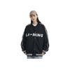LiNing Sports Fashion Series Color Block Letter Baseball Collar Long Sleeve Jacket Unisex Jacket Black AWDU939-2