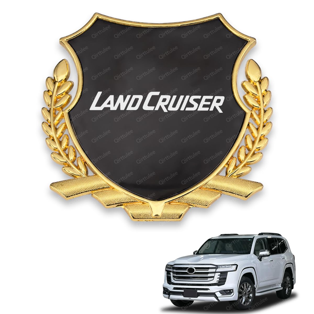 

Land Cruiser 250 Series Car Metal Land Cruiser 250 Series Car Sticker Car Logo Decorative Sticker Mirror Land Emblem, Emblem, Decal, (Gray Finish, серый