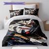 Gundam Cool Robot Style Bedding Set Anime Duvet Cover Polyester Soft Comforter Bedroom Set -QJY