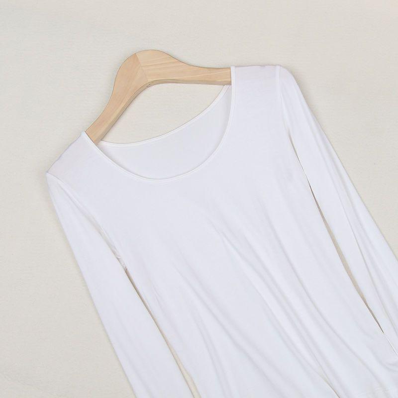 

Women s Modal Autumn Round Neck Warm Top - Low Neck Base Shirt for Spring & Autumn XL