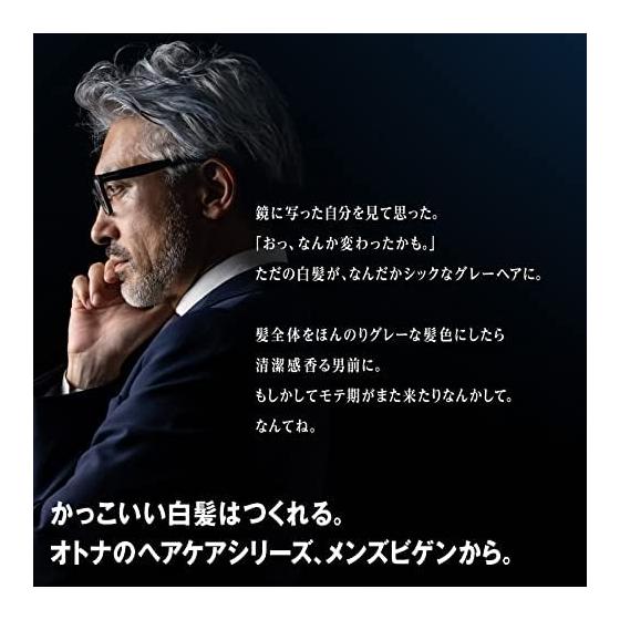 [Set Product] Men's Bigen CHIC GRAY Shampoo/Conditioner [Hair Care for Gray Hair/For Clean Gray Hair] Chic Gray Shampoo 300ml + Conditioner 300g