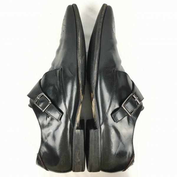 Paul Smith Herren Businessschuhe mit Monkstrap Schwarz Größe 44 28.5-29.5 Hergestellt in Portugal(GEBRAUCHT)