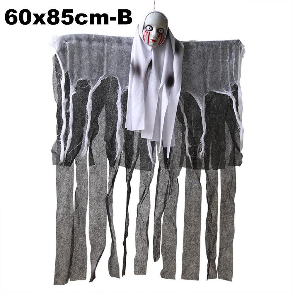 7 Styles Scary Halloween Decor Hanging Female Ghost Electric Voice Activated Pendant Horror Props for Haunted House Party