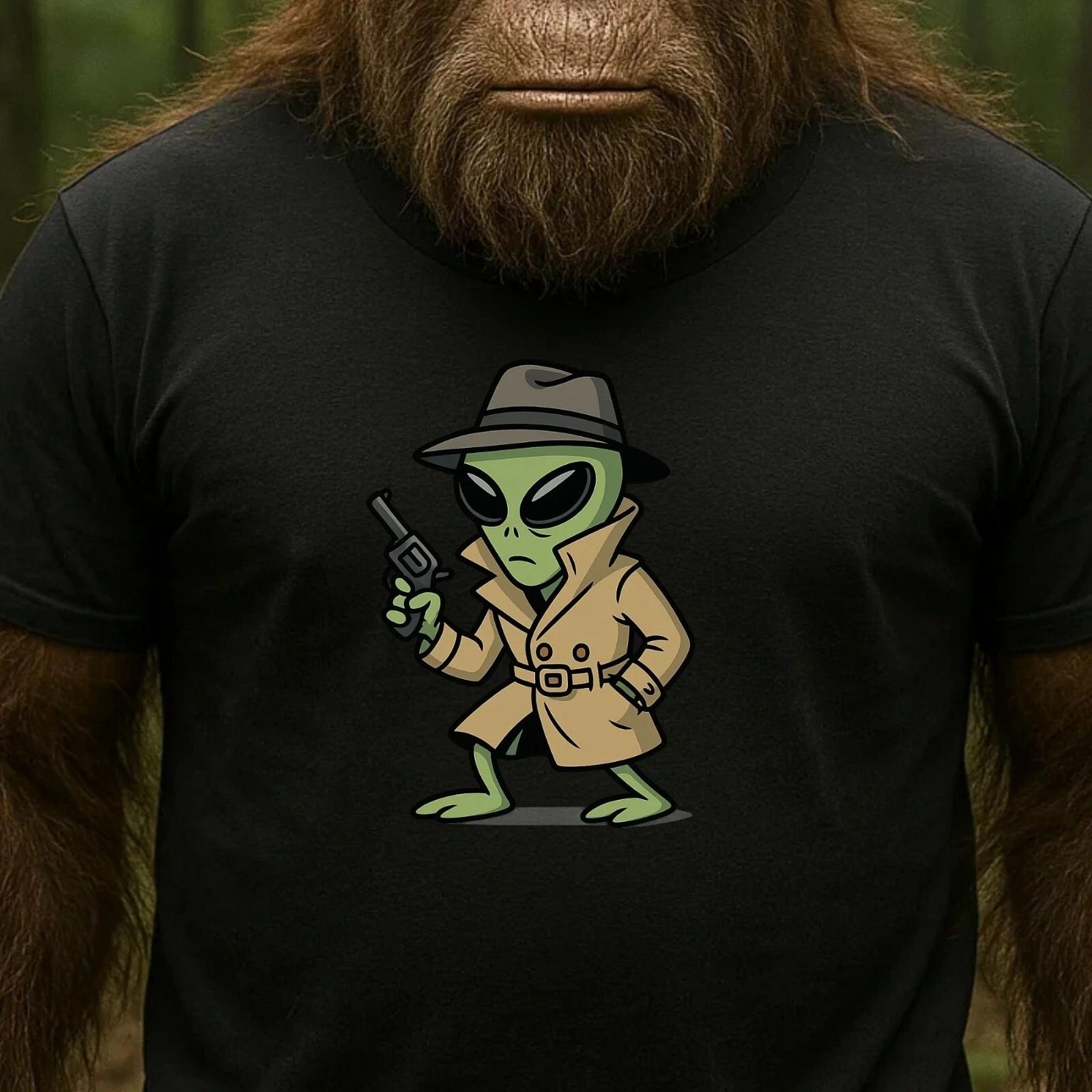 T-Shirt Herren Alien Spion Motiv Baumwolle Größe S bis 5XL XL
