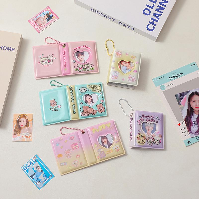 Mini-Fotoalbum aus PVC, transparent, Namenskartenhalter, 32 Taschen, Kpop-Kartenbinder, Mini-Idol-Bilder, Sammelbuch