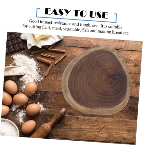 Anneome 1 Wooden Cutting Board, Round Cutting Board for Pork, Cheese, Bread, Kitchen Cutting Board, Tray, Vegetable Chopping Board, Fruit Cutting Boar