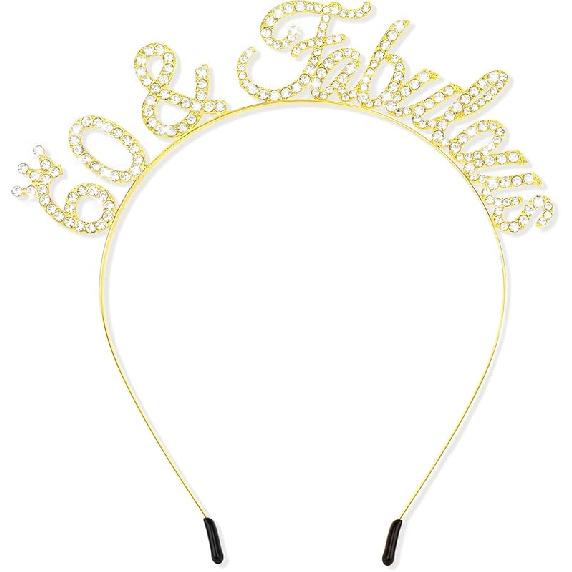 

CIEHER Birthday Headband, Birthday Decorations for Women Birthday Gifts 60 & Fabulous