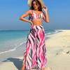 Traje de baño para mujer Nuevo Bikini Europeo y Americano Pantalones de Baño Traje de Baño de Tres Piezas