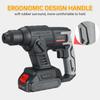 1000W Multifunction Rechargeable Electric Rotary Hammer Cordless Hammer Impact Drill DIY Power Tool