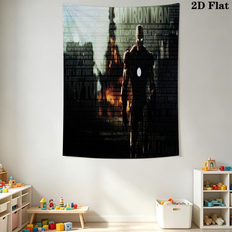 Iron Man Tech Showcase Tapestry Wallmounted Background Cloth Christmas Gift Work Of Art Wall Covering Decoration