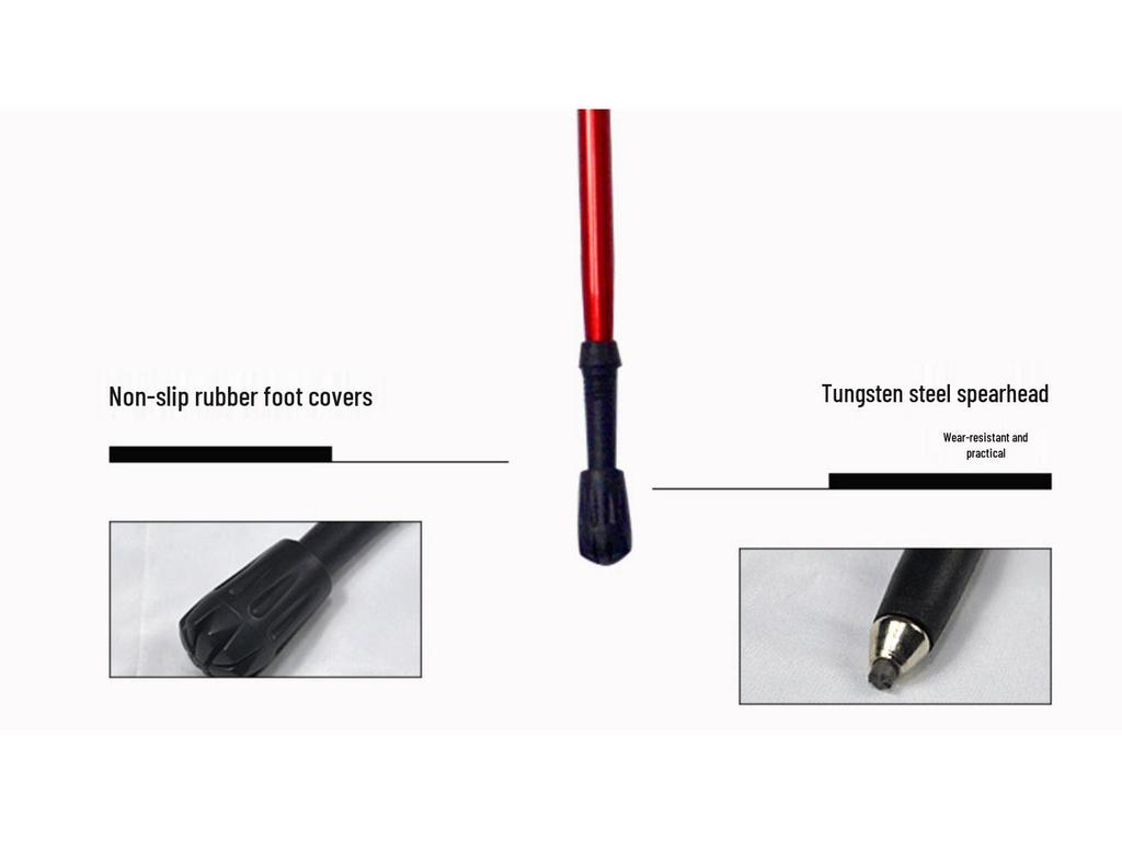 Lightweight Telescopic Aluminum Hiking and Trekking Poles - Folding Design for Outdoor Climbing and Walking