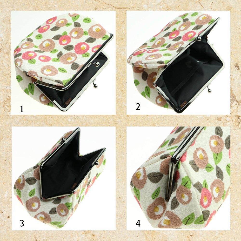 Watona Chirimen Cosmetic Width 4 Modern Cherry Blossom Pouch, 12cm-16cm [Small Sun] (14 Design)